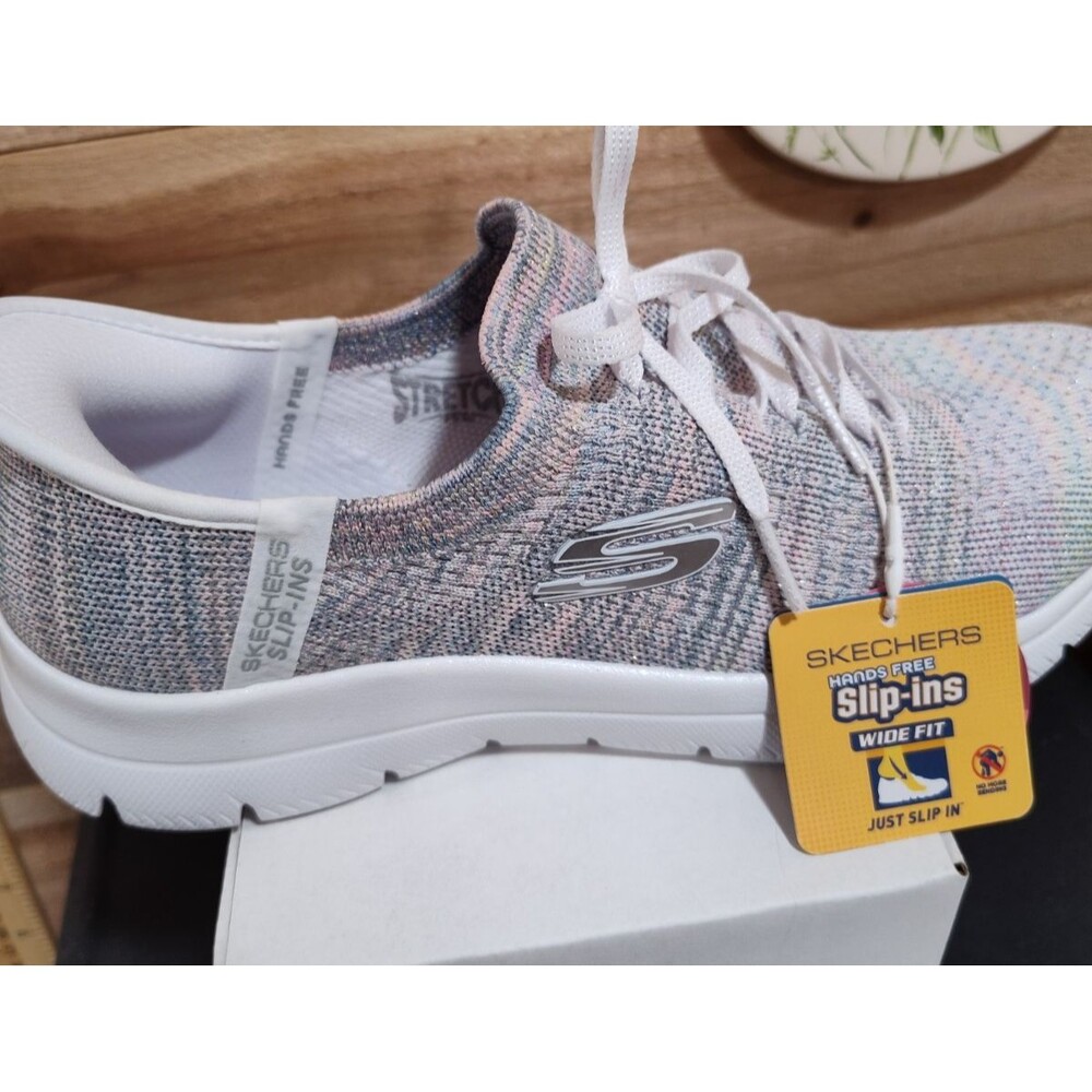 Women's Skechers Slip-ins: Summits - Mystic Glow in White Size 8.5 - Picture 4 of 6